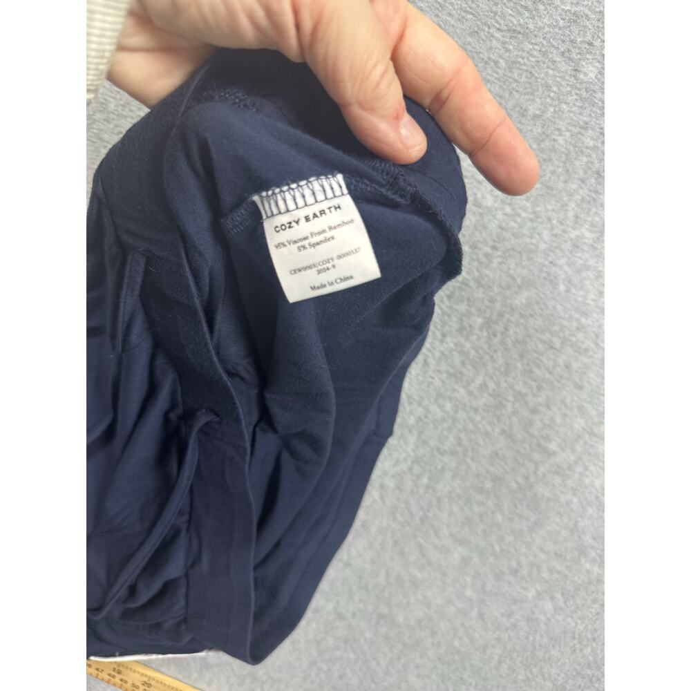 Cozy Earth Pajama Shorts Women Size Large Blue Stretch Drawstring Waist Viscose - Picture 4 of 4